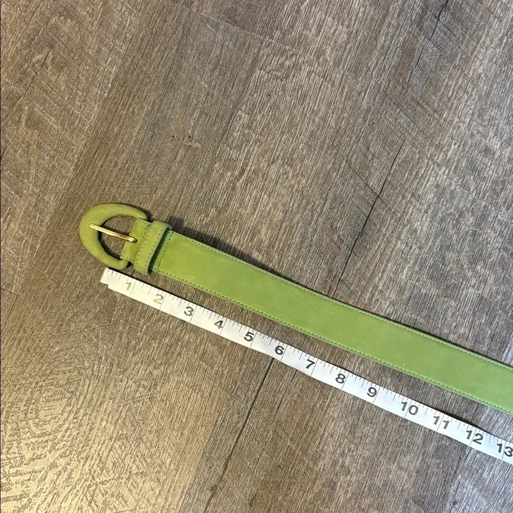 Echo Vintage Genuine Leather Lime Green Suede Belt size L